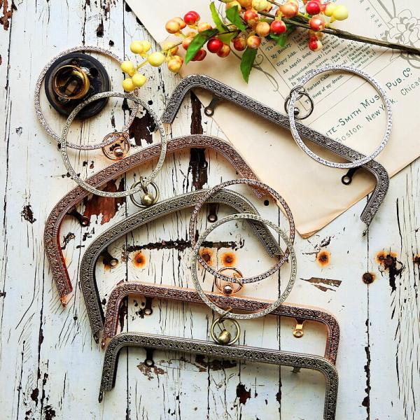 Buy Flower Pattern O Ring Silver Purse Clutch Frames With Handle at wholesale prices