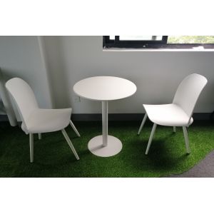 Elegant Steel Plastic Leisure Garden Folding Table And Chairs 3 Pieces