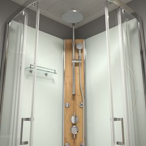 Bamboo Custom Quadrant Sliding Door Shower Cubicles,low tray 900*900*2250mm