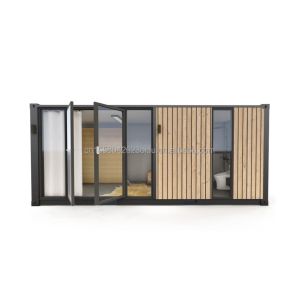 Customizable Luxury Wooden Container House Modern Design Steel Prefabricated