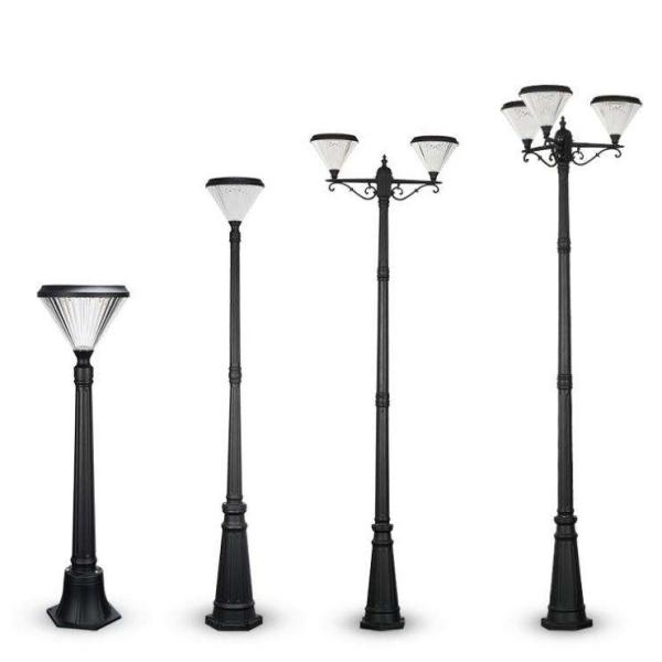 SMD3528Aluminum Outdoor Garden Solar Light Black Integrated IP65 Optically