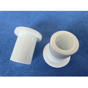 White Pumps Ceramic Sliding ZrO2 Bearings Sleeve Bushing with Step
