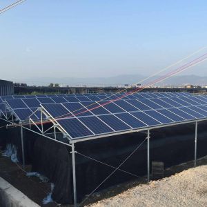 Intelligent Adjustable Height Greenhouse Lightweight Solar System Frame