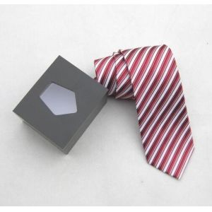 Square shape custom printed luxury paper packaging necktie gift box with window