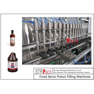 Lobe Pumps Automatic Liquid Filling Machine For Chunk Paste