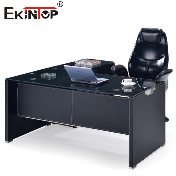 glass l shaped desk