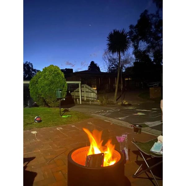 Steel Garden Portable Smokeless Fire Pit Original Color For Outside Everyday