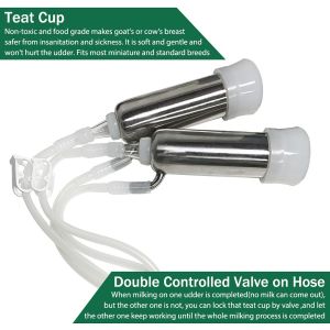 Portable Dairy Farm Simple Pulse Goat Milker Vacuum Pulsation