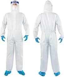 Buy Personal Protective Plastic Polypropylene Disposable Coverall With Hood at wholesale prices