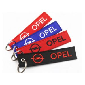 Double Side Embroidery Fabric Keychain Customized Logo And Word