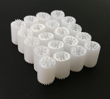 High Surface Area MBBR Bio Media White Color Sinking HIPS Material