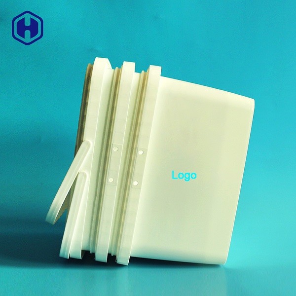 SGS FDA QS IML Tubs Plastic Hinged Cookie Containers Custom Logo