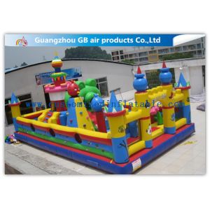 Outside Inflatable Amusement Theme Parks With Bounce House Waterproof PVC