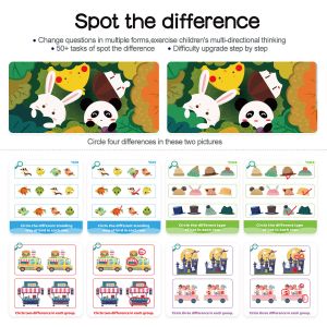 Spot Difference Learning Wipe Clean Flash Cards Pen Controlled