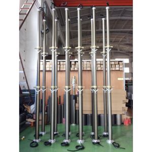2m to 12m lockable telescoping pneumatic mast aluminum mast