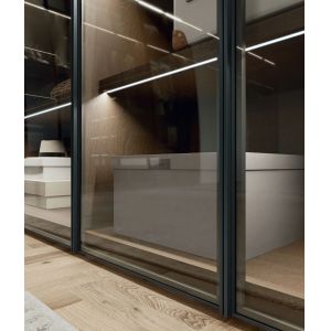 Customized Modern Wardrobe EB Closet with Glass Doors