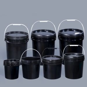 Food Grade 10L Round Plastic Water Bucket with Handles and Lid Printing Logo