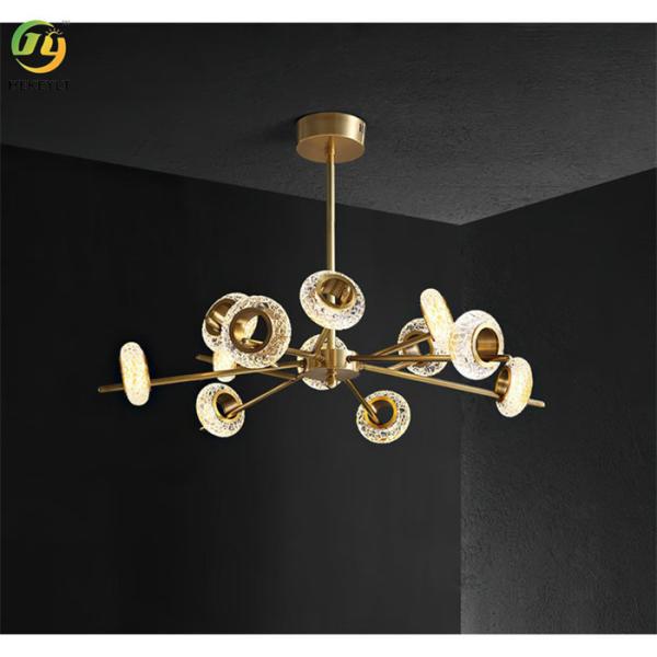 Buy 12 Light LED Sphere Chandelier Crystal Metal Gold Pendant Light at wholesale prices