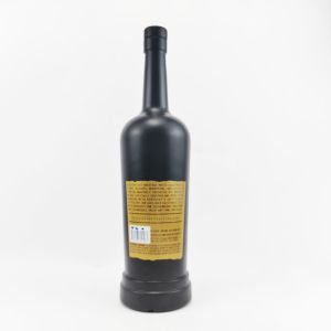 Glass Collar Matte Black Empty Vodka Gin Bottle with Stopper 500ml 700ml 750ml