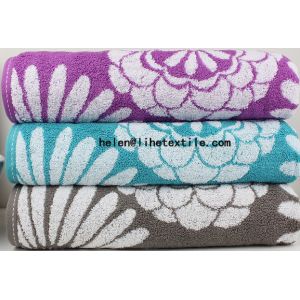 100% cotton jacquard bath towel , yarn dyed , towel set