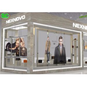 Rental Curtain Digital Transparent LED Screen MBI5124 IC customized Brightness