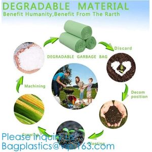 Biodegradable Compostable Garbage Bin Liners, Kitchen Bin Liner Compostable Flat