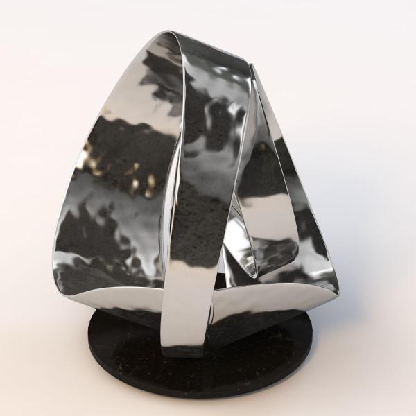 Stainless Steel Water Ripple Art Sculpture Hotel Leisure Area Design Furniture