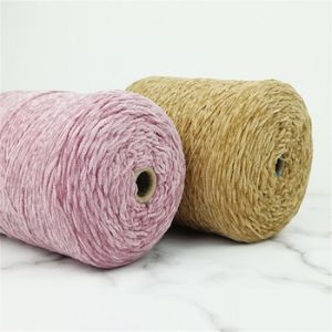100% Polyester 1/6NM Soft Velvet Chenille Yarn For Crocheting Knitting Fancy