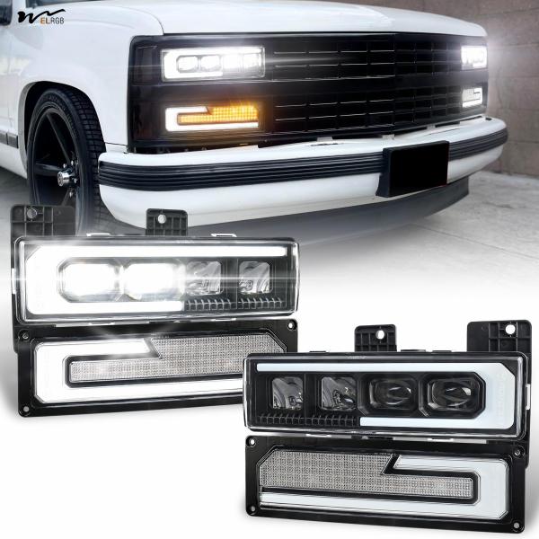 Buy Head Lights Essential 500% Bright LED Headlight Assembly with Welcome DRL Turn Signal at wholesale prices
