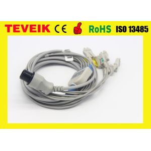 Reusable Medical Mindray Round 6 pin 5 leadwire ECG Cable Comptible With PM9000
