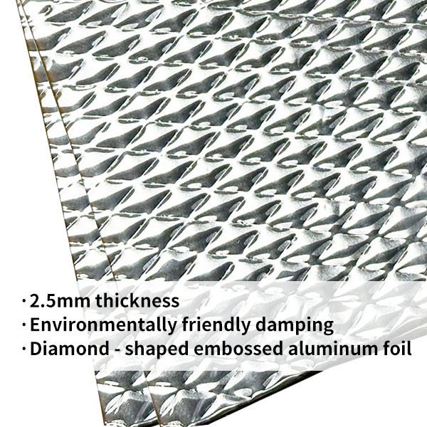Buy 2.5mm automobile vibration reduction pad/glossy rhombus aluminum foil / Car Sound Deadening Mat at wholesale prices