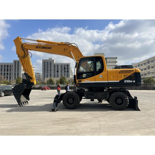 Used Hyundai 210w-9 Wheel Excavator 21 Tons Medium Size Used Excavators