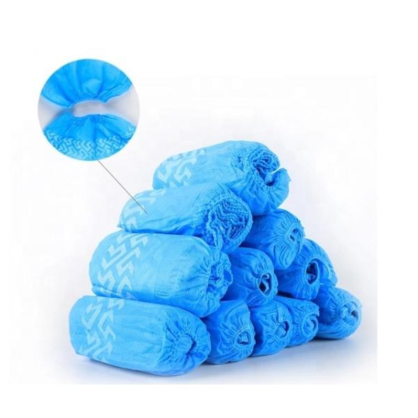 SMS Disposable Shoe Covers , 15X40CM Non Woven Overshoes For Hospitals
