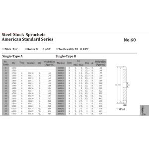 ANSI/DIN Plain Plate Sprockets For 60-1 Roller Chain ISO9001:2008 Certificated