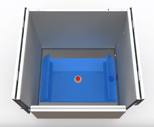 Half Drop Gate Stainless Steel Totes Metal IBC Tank Easy To Move