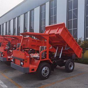 U Type Bucket 73HP Mini Articulated Truck 5 Ton Red Tipper Truck High Safety