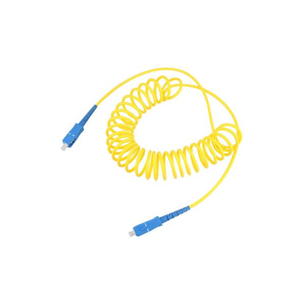 ROSH Yellow Spring FTTH FC/LC/SC/ST Fiber Optic Patch Cord Fiber Optic Jumper Cable