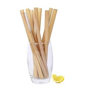 2024 Natural Bamboo Drinking Straw Eco-friendly Bamboo Reusable Straws