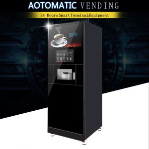 Subway Station Floor Standing Coffee Machine Milk Tea Vending Machine support