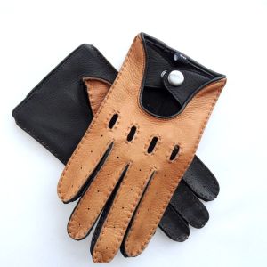 Deerskin Leather Without Lining Leather Driving Gloves