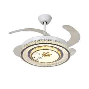 Bedrooms Folding Ceiling Fan With Led Light Foldable Smart Ceiling Fan