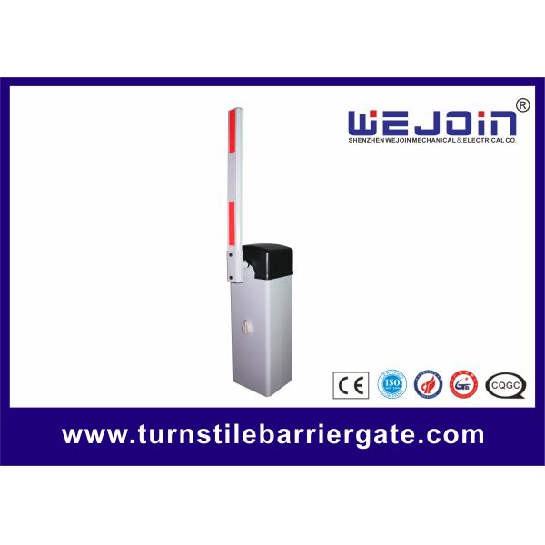 Black Color 6m Telescopic Straight Arm Barrier Gate DC24V Brushless Motor Access Control