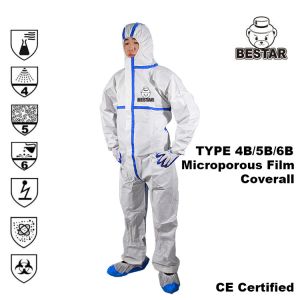 Quality Type 456 Laminated Disposable Medical Coveralls Overalls For Hospital for sale