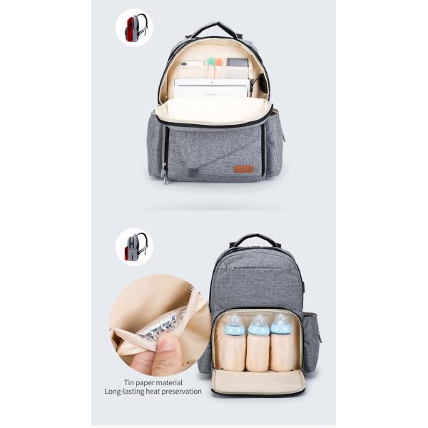 Maternity Diaper Bag Backpack With USB Interface 11.4*7.5*17.7inch