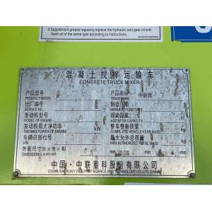 Zoomlion Used Cement Truck ZZ1317N3667E1 9.726L Engine displacement