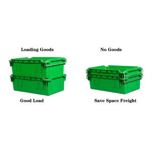 Nesting Plastic Crate Stackable Storage Heavy Duty Plastic Crate With Handle