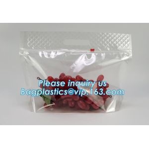 frosted reclosable zipper plastic bags with slider ziplock, round bottom slider