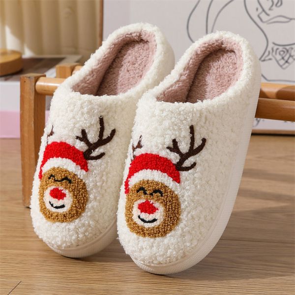 Custom Brand Womens Warm Slipper Comfy Memory Foam Holiday Slippers