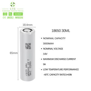 18650 lithium phosphate rechargeable battery cell 1500mah 2000mah 2500mah