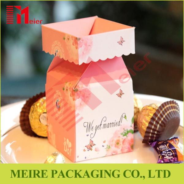 New design printing small foldable gift boxes wholesale for wedding candy